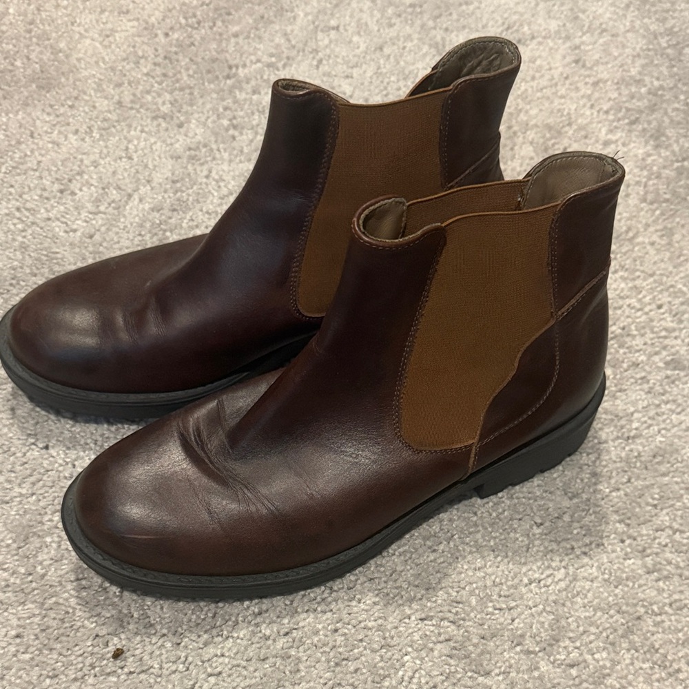 Women's Brown Leather Ankle Boots